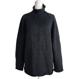 VTGE J Crew Mens Roll Neck Wool‎ Sweater Small Oarsman Wool Fisherman Knit